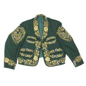 Rare Vintage Mariachi America Western Cowboy Jacket Pants Green 40W 1970s - 259